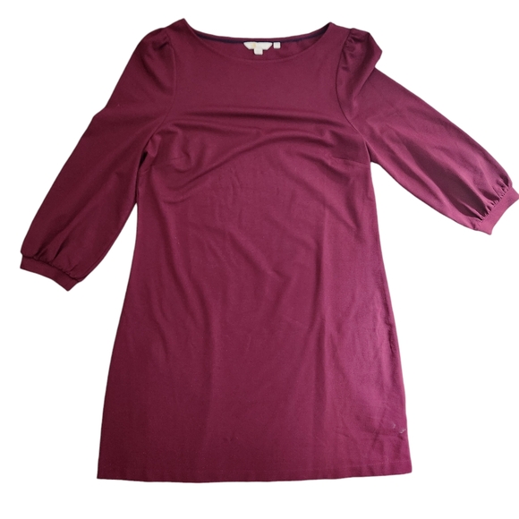 BODEN above the knee Shift Dress Mulled Wine Purple with brlt  Size 14 - Picture 3 of 5